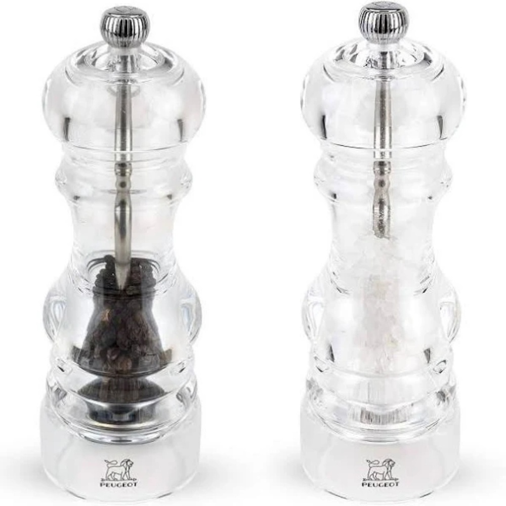 Peugeot Nancy 7" Acrylic Pepper & Salt Mill Set - 